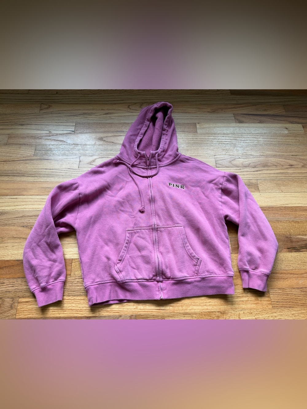 PINK Zip Up Sweater Size S